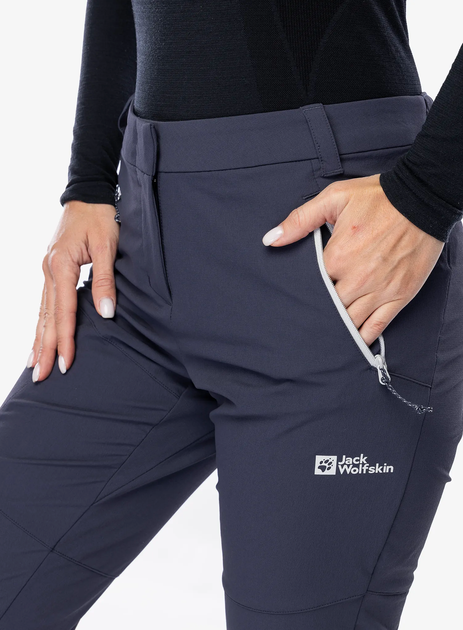 Штани softshell жіночі Jack Wolfskin Glastal Winter Pants - graphite/cool grey