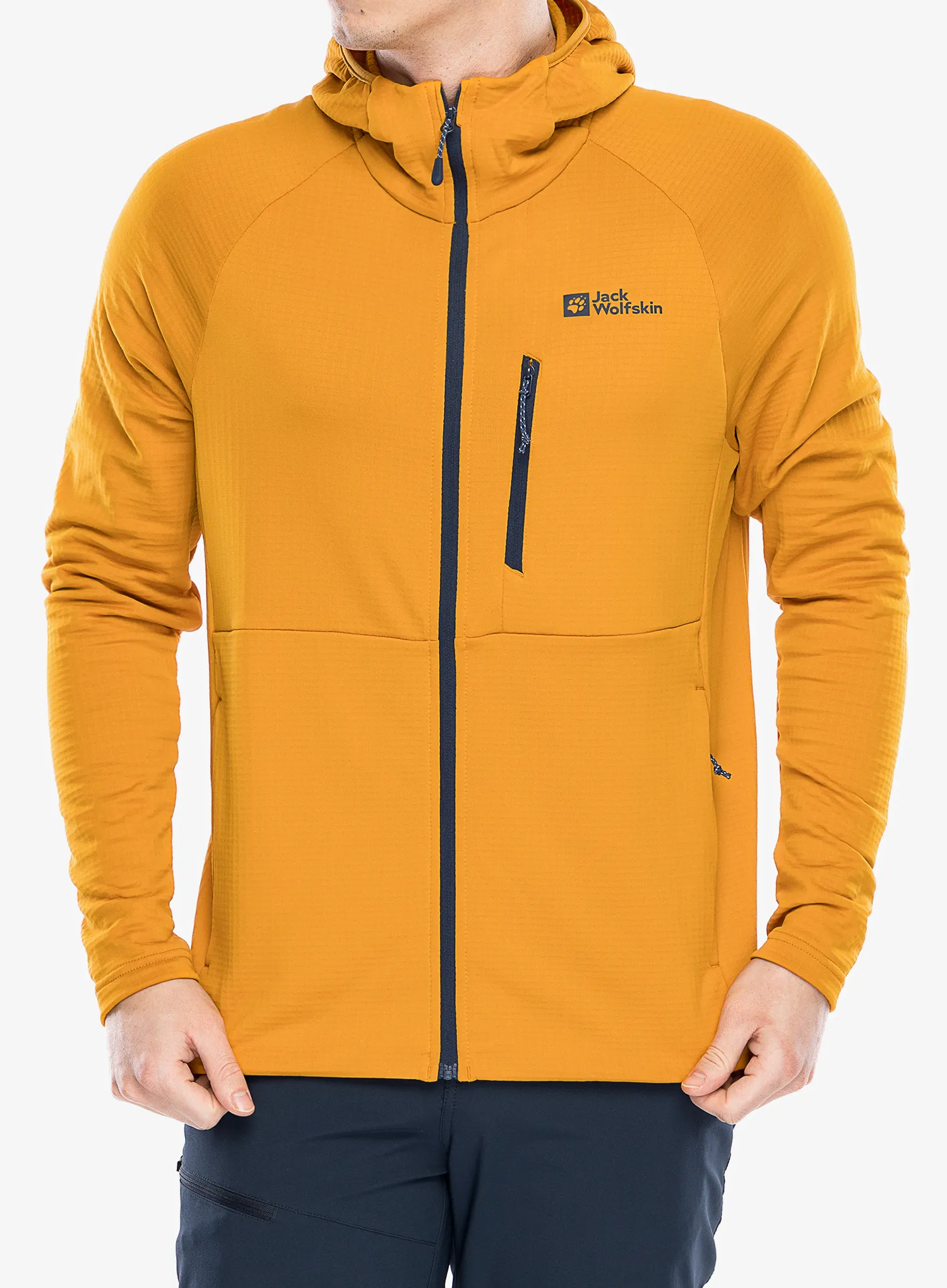 Кофта з каптуром Jack Wolfskin Kolbenberg Hooded FZ - safflower