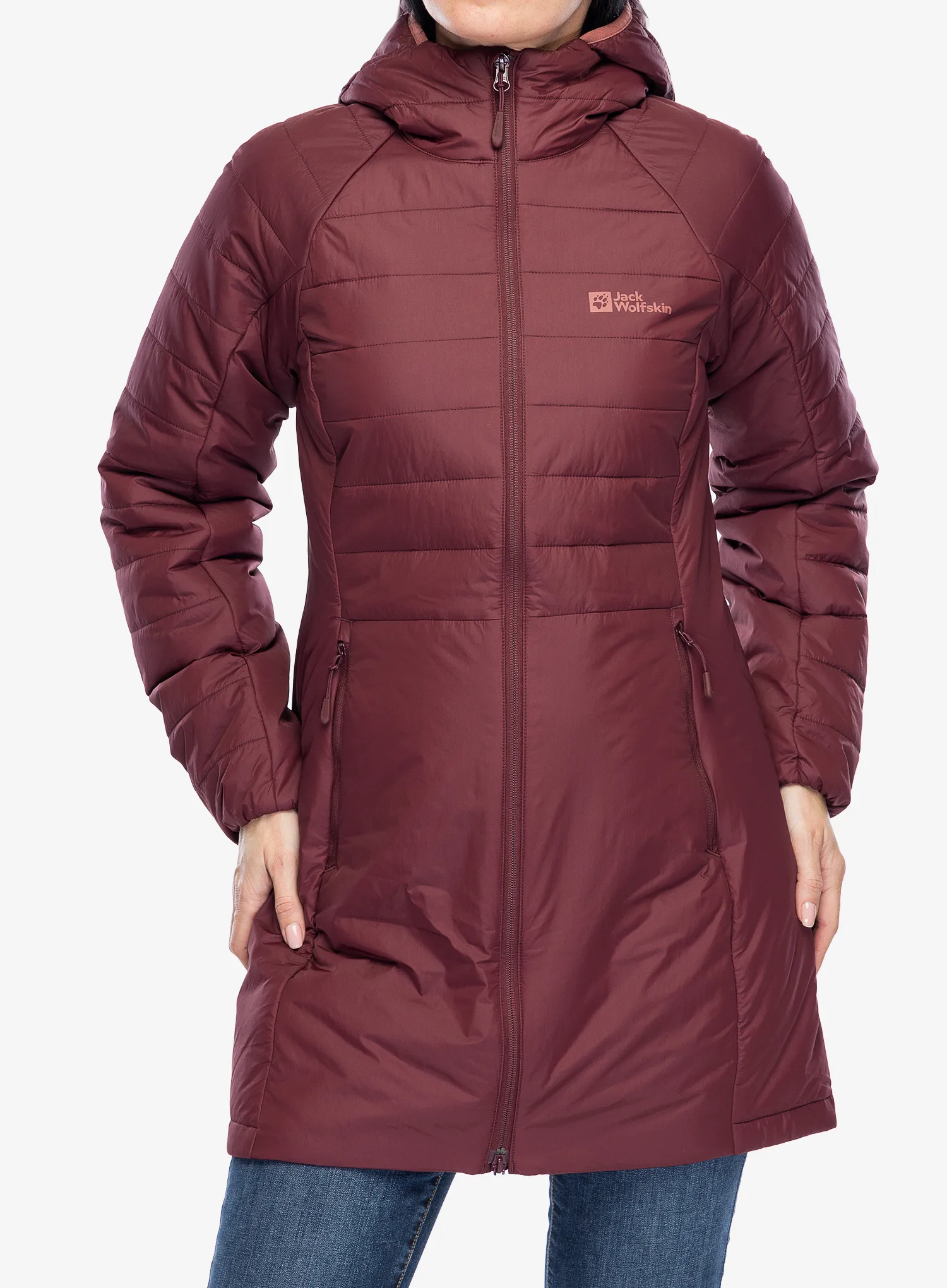 Плащ жіночий Jack Wolfskin Lapawa Ins Coat - dark maroon