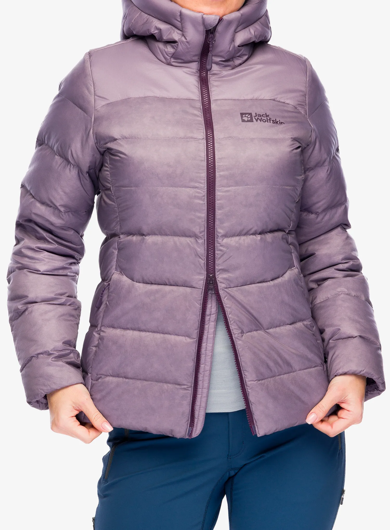 Пуховик жіноча Jack Wolfskin Nebelhorn Down Hoody - wild blossom