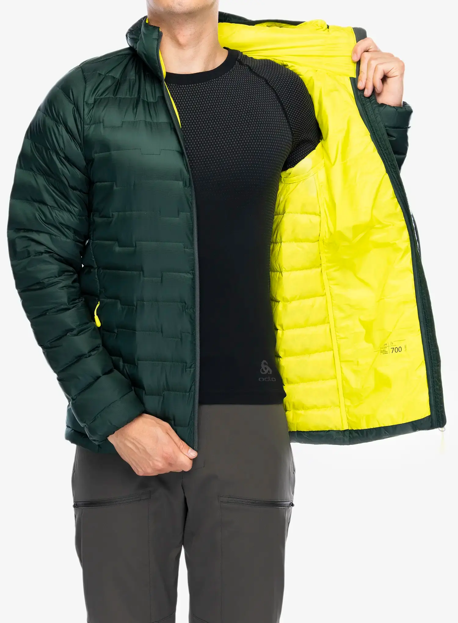Пуховик Jack Wolfskin Passamani Down Hoody - black olive