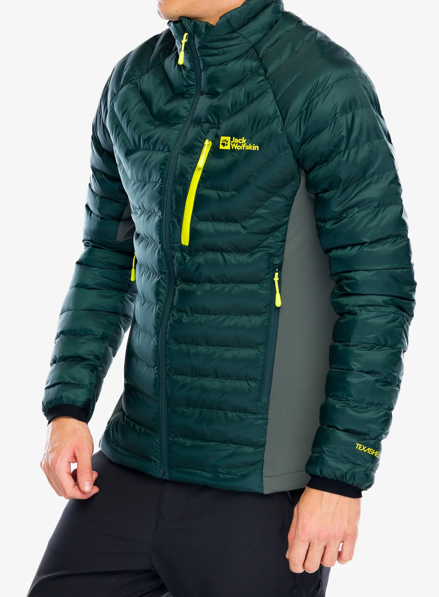 Куртка утеплена Jack Wolfskin Routeburn Pro Ins Jacket - black olive/firefly