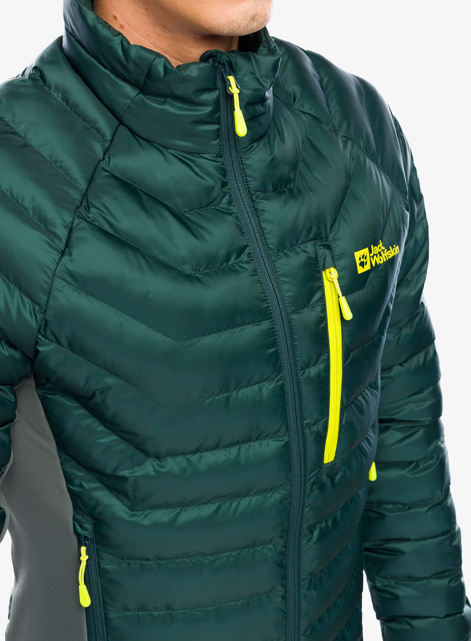 Куртка утеплена Jack Wolfskin Routeburn Pro Ins Jacket - black olive/firefly