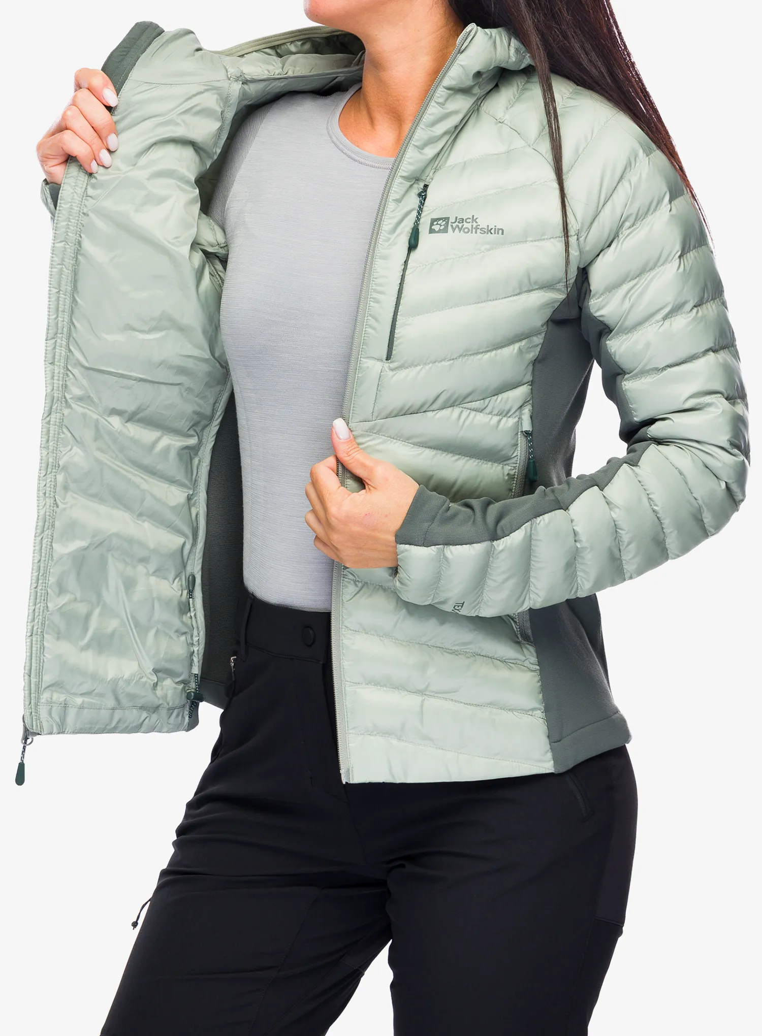 Куртка утеплена жіноча Jack Wolfskin Routeburn Pro Ins Jacket - mint leaf