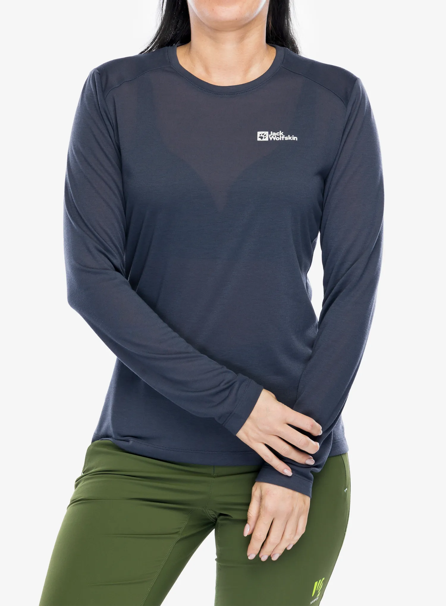 Лонгслів жіночий Jack Wolfskin Vonnan LS T - graphite