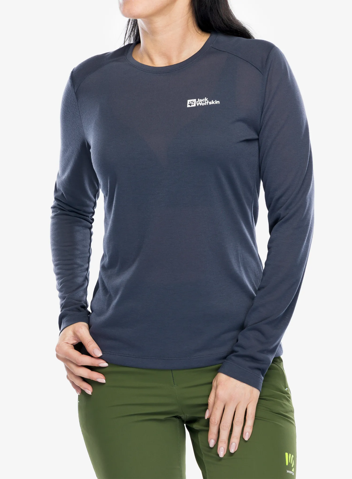 Лонгслів жіночий Jack Wolfskin Vonnan LS T - graphite
