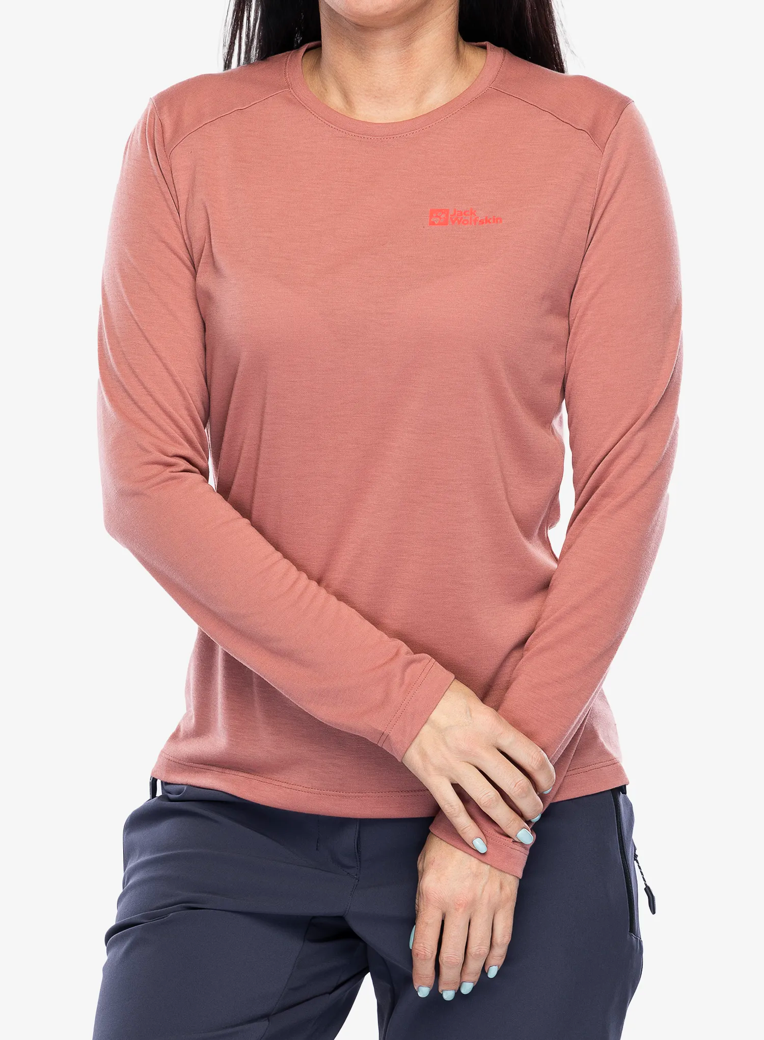 Лонгслів жіночий Jack Wolfskin Vonnan LS T - mineral red