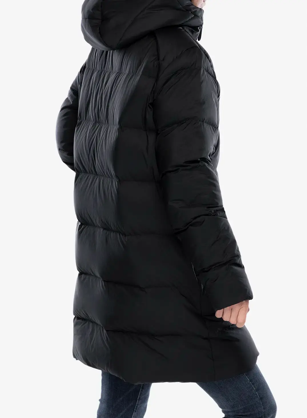 Плащ пуховий жіночий Jack Wolfskin Wandermood Down Parka - granite black
