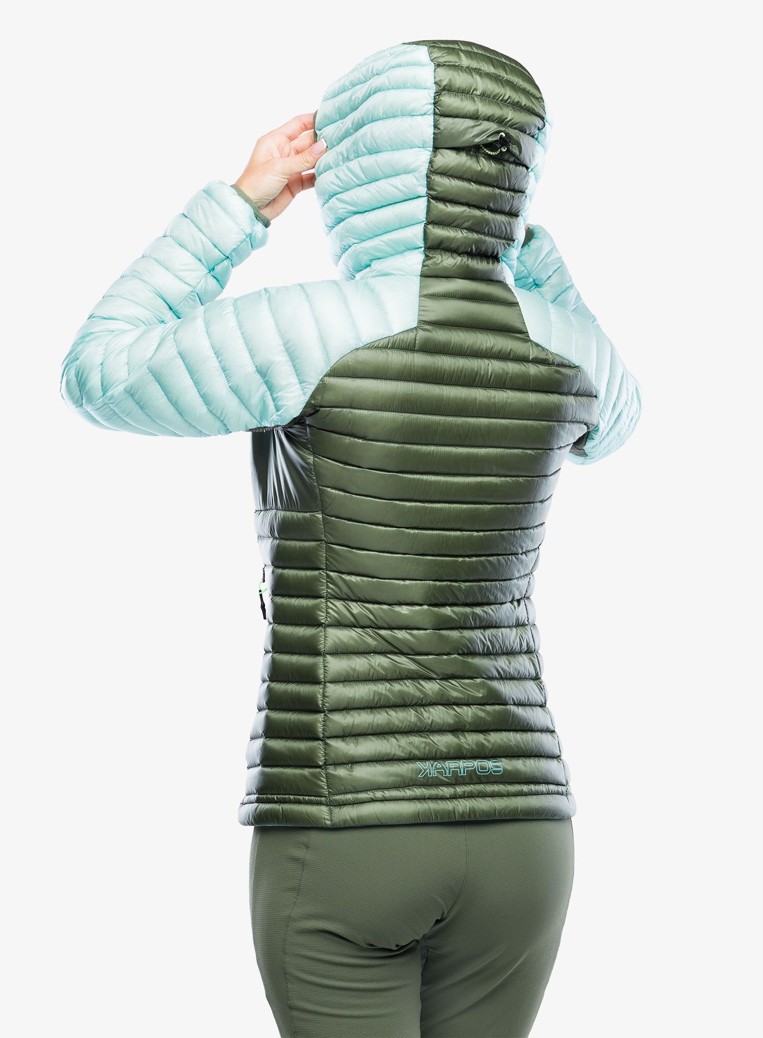 Пуховик жіноча Karpos Alagna Down Jacket - thyme/aqua sky