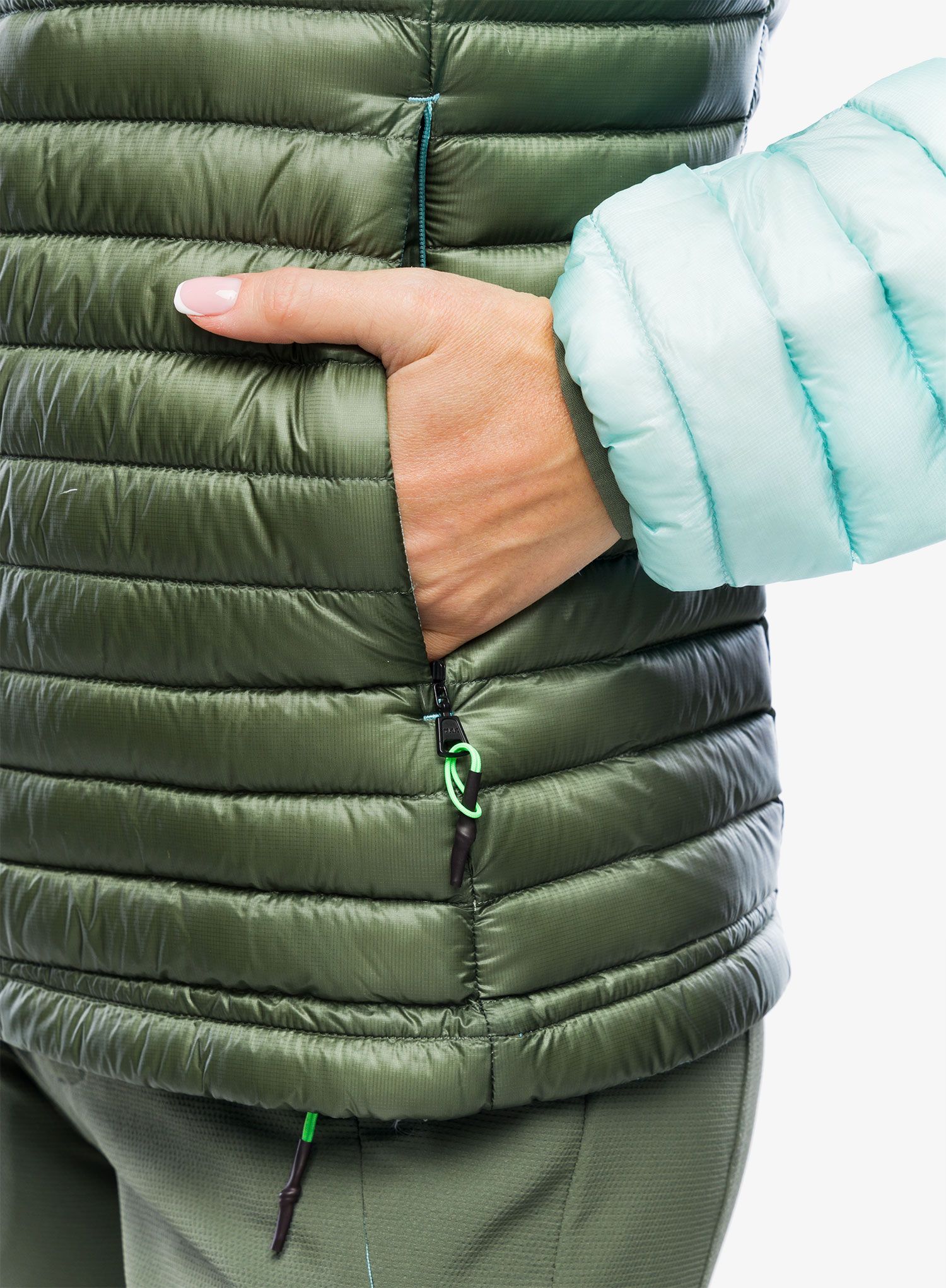 Пуховик жіноча Karpos Alagna Down Jacket - thyme/aqua sky
