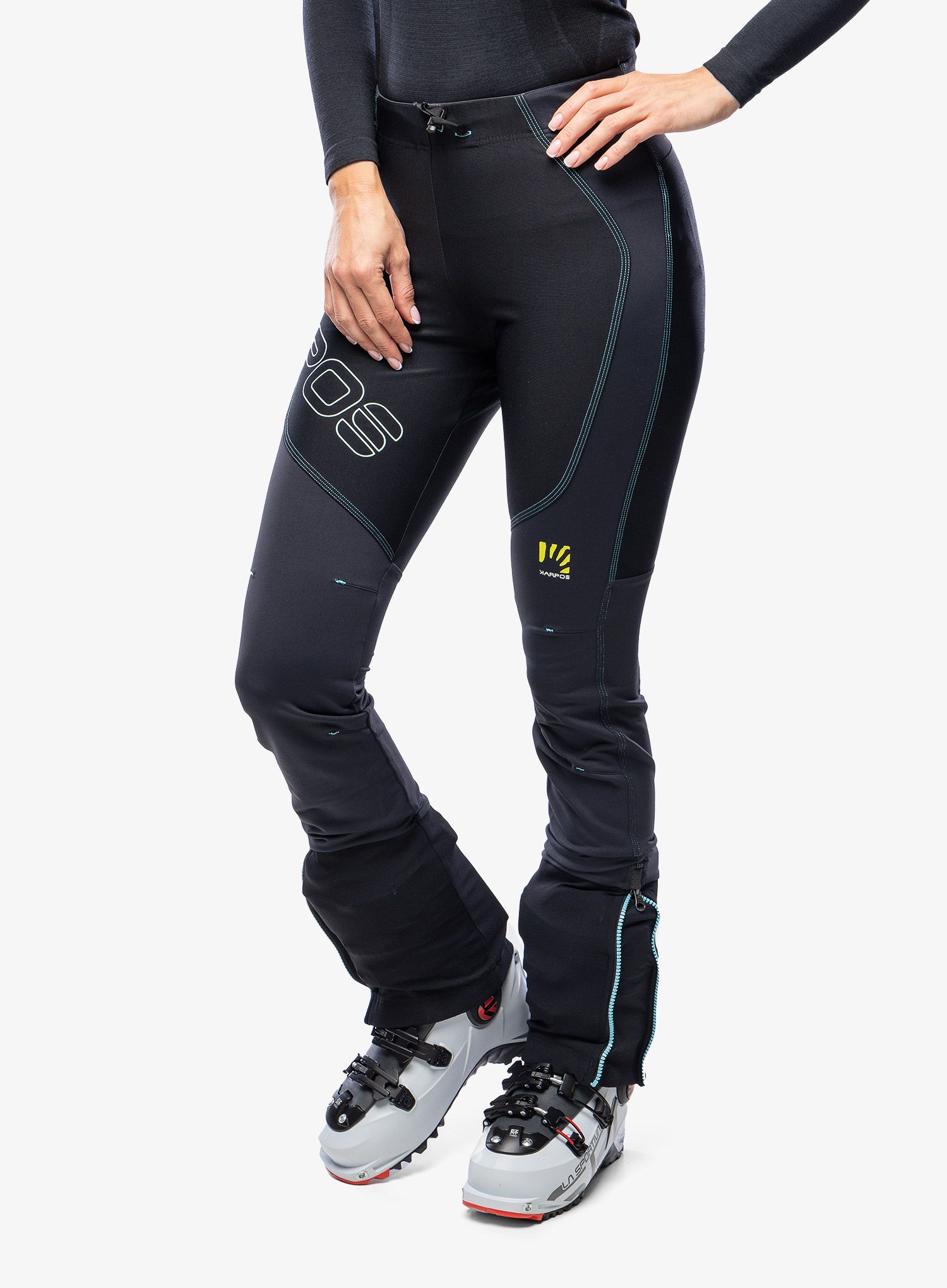 Штани скітурингові жіночі Karpos Alagna Lite Pant - black/blue atoll