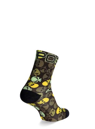 Велошкарпетки жіночі Karpos Green Fire Socks - black/rifle green/buttercup