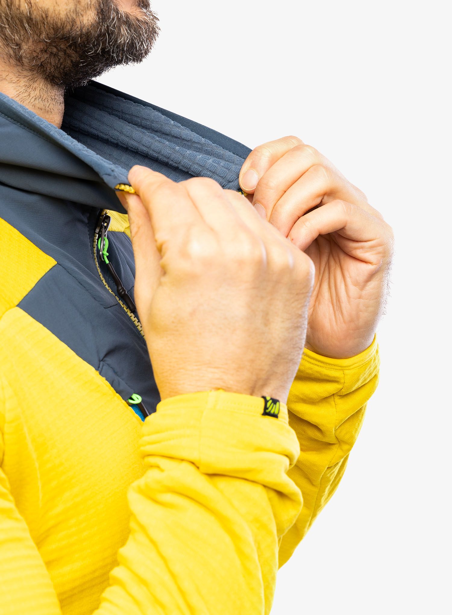 Кофта трекінгова Karpos Highest Hoodie Fleece - sulphur/midnight