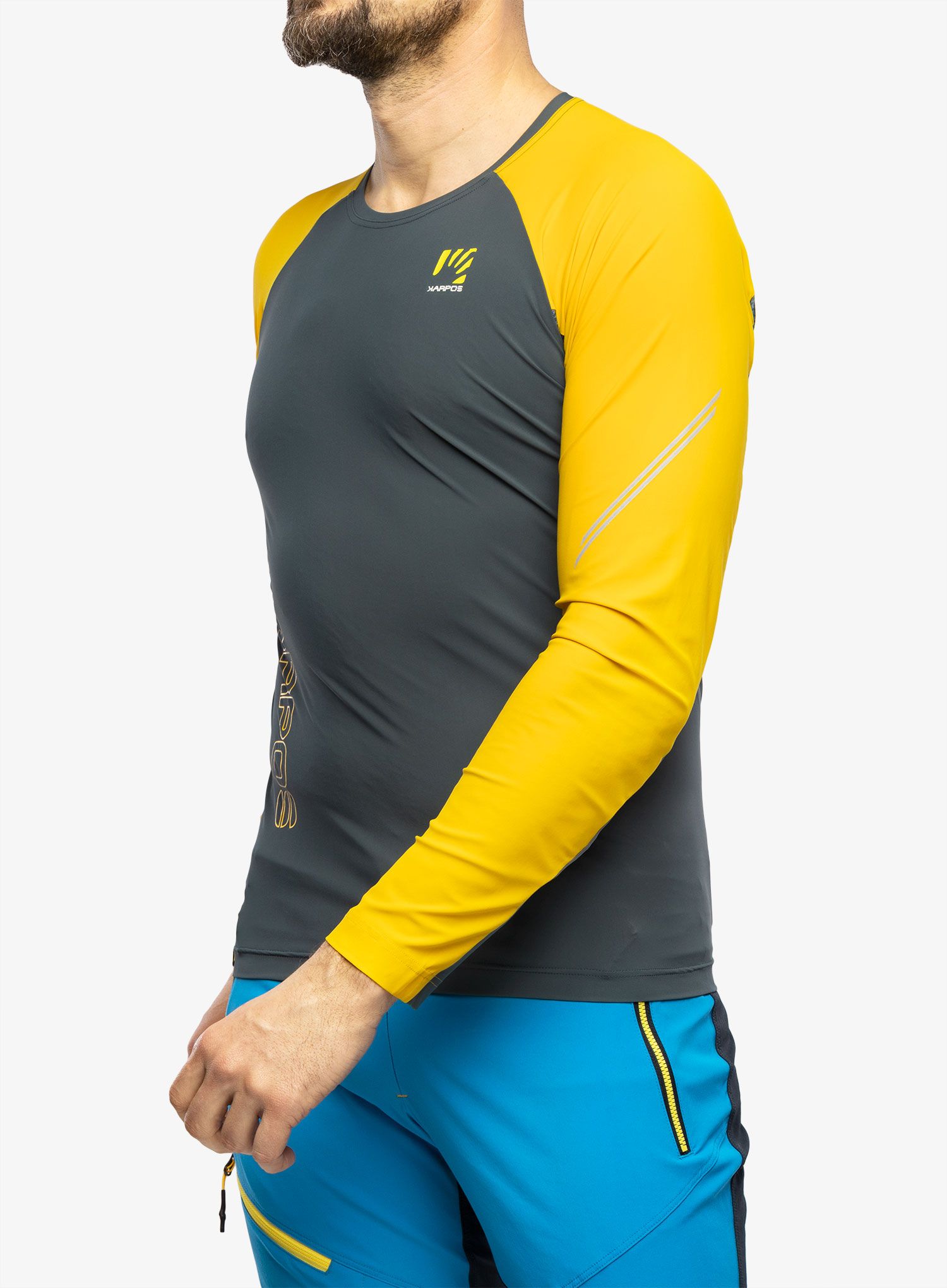 Кофта для бігу Karpos Lavaredo Jersey LS - dark slate/lemon curry