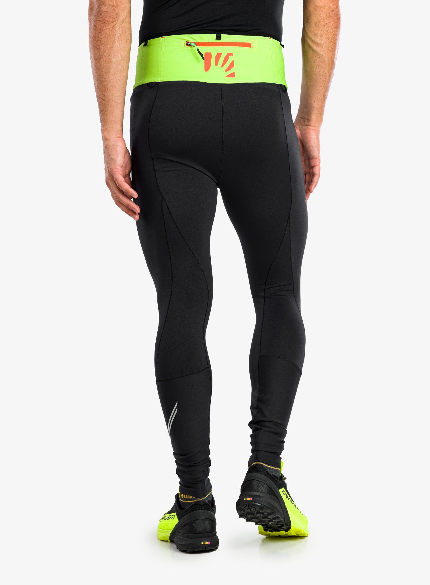 Легінси для бігу Karpos Lavaredo Winter Tight - black/lime green/grenadine