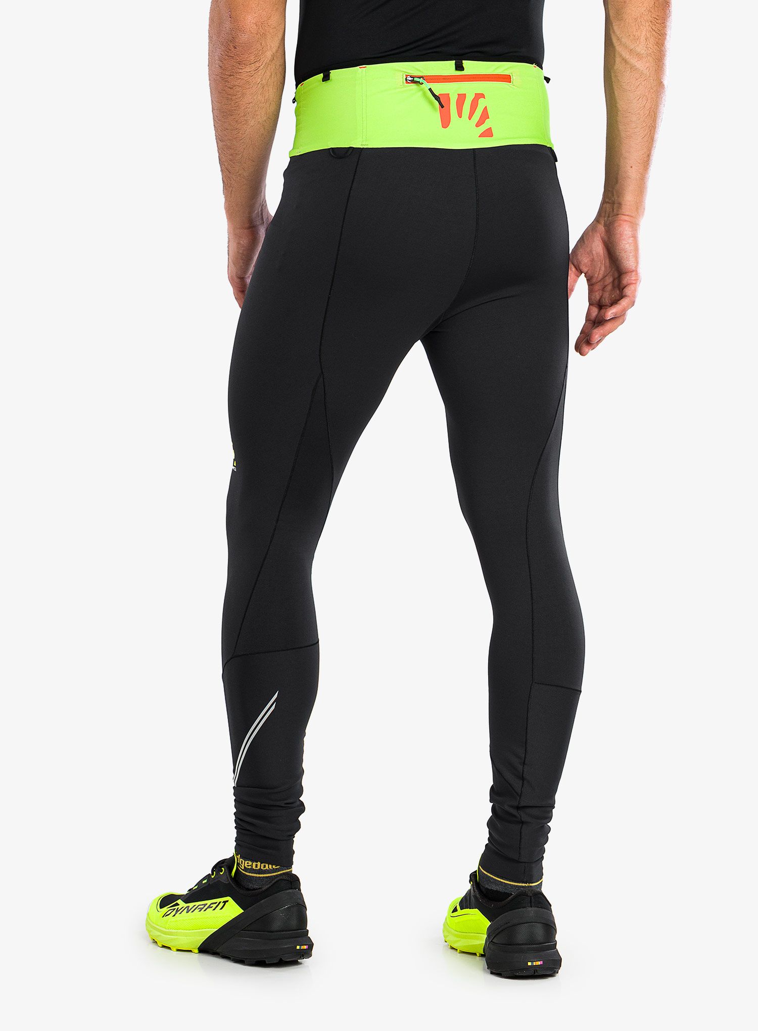 Легінси для бігу Karpos Lavaredo Winter Tight - black/lime green/grenadine