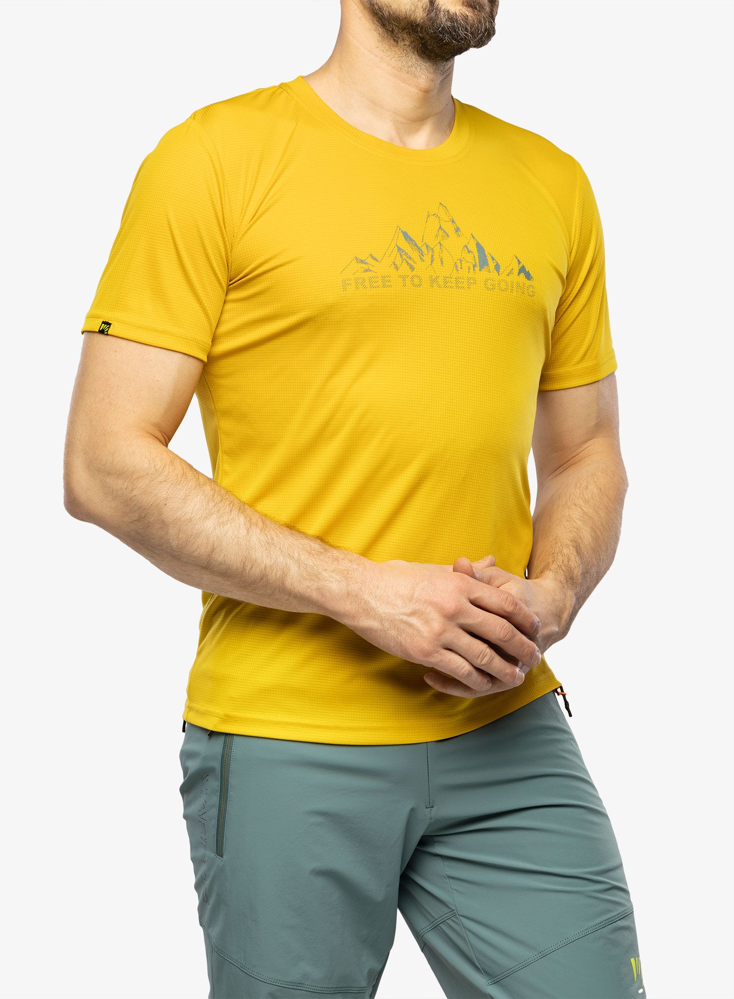Футболка Karpos Loma Print Jersey - lemon curry