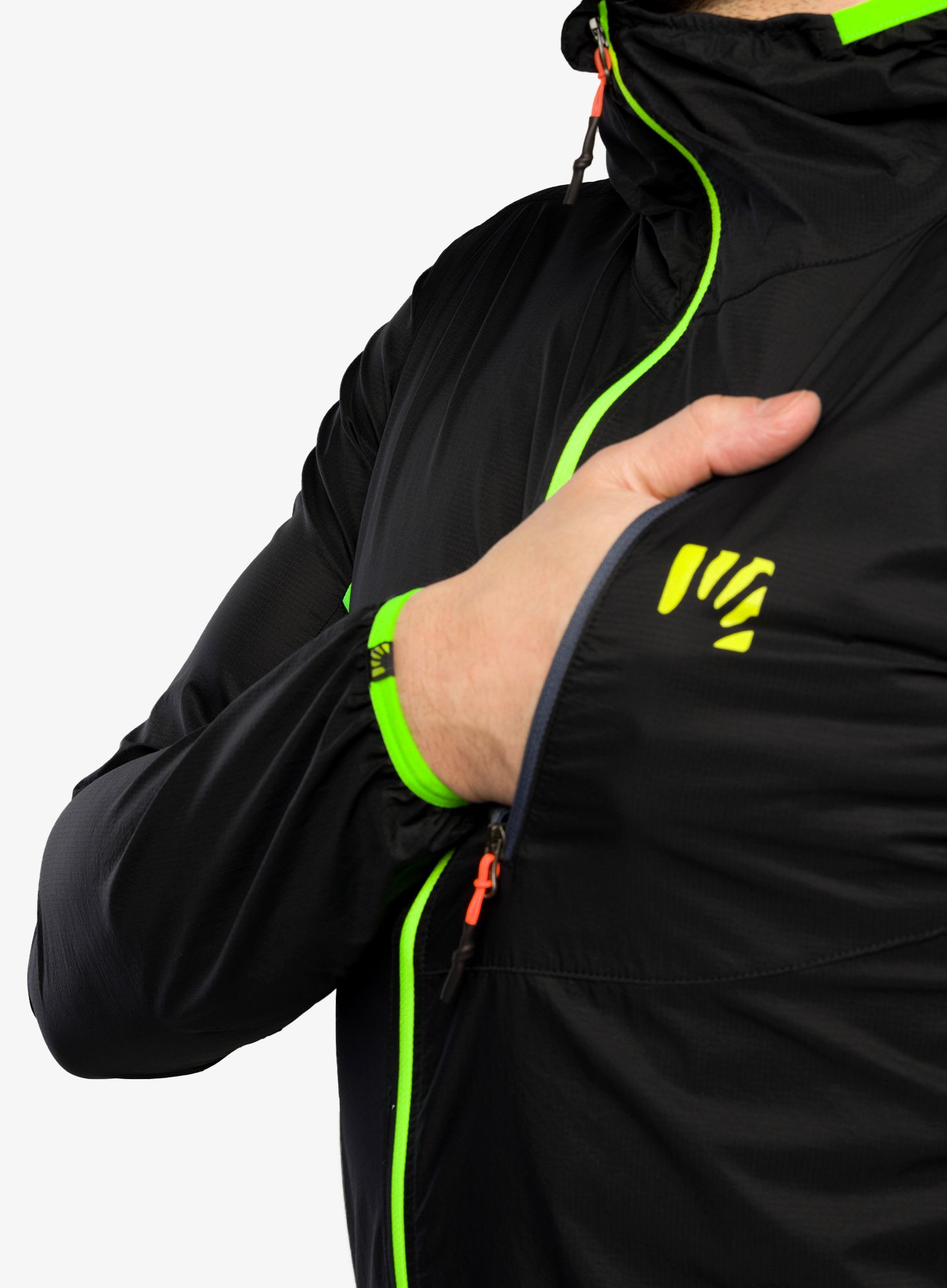 Вітровка Karpos Lot Evo Jacket - black/jasmine green