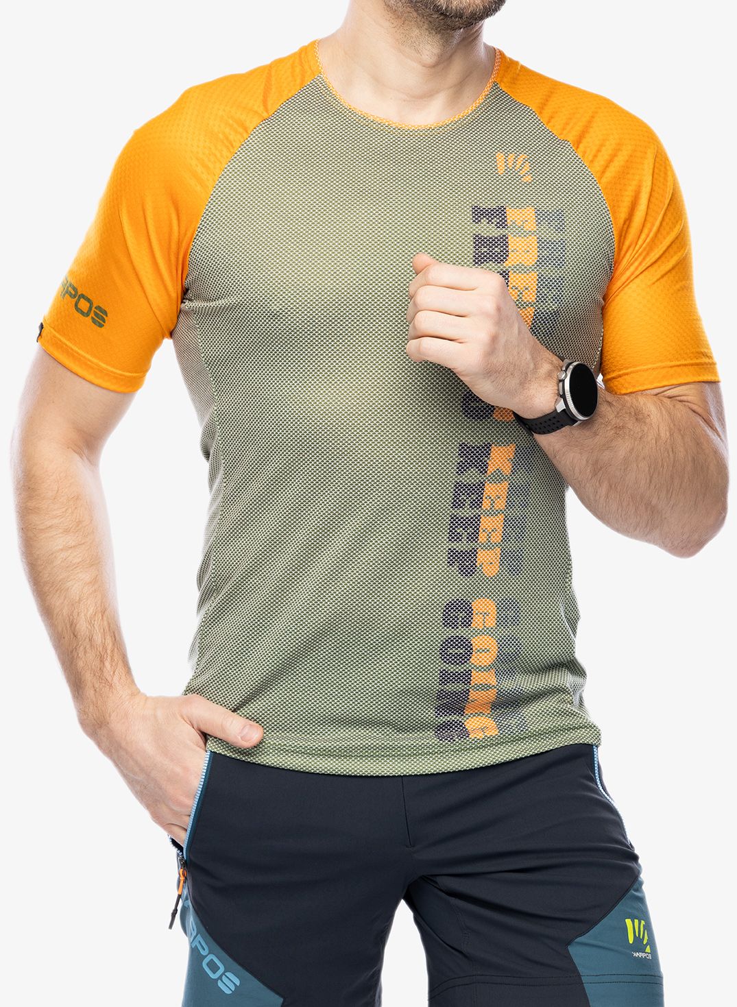 Швидковисихаюча футболка Karpos Moved Evo Jersey - cedar green/radiant