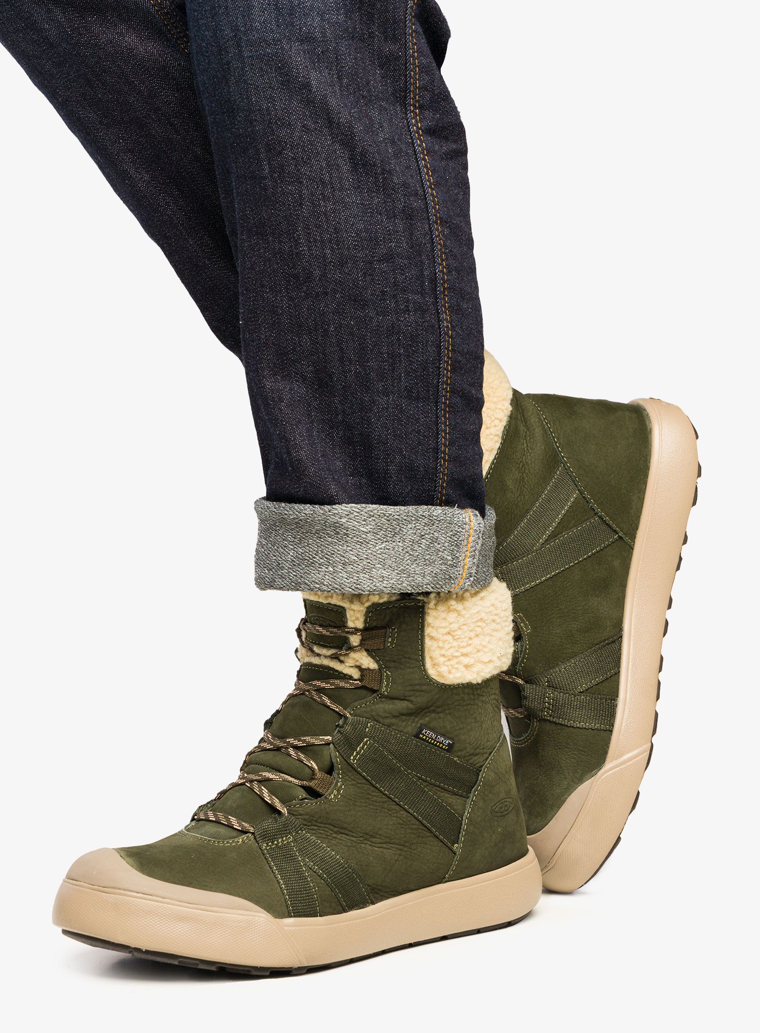 Черевики жіночі зимові Keen Elle Winter Boot WP - forest night/pink sand