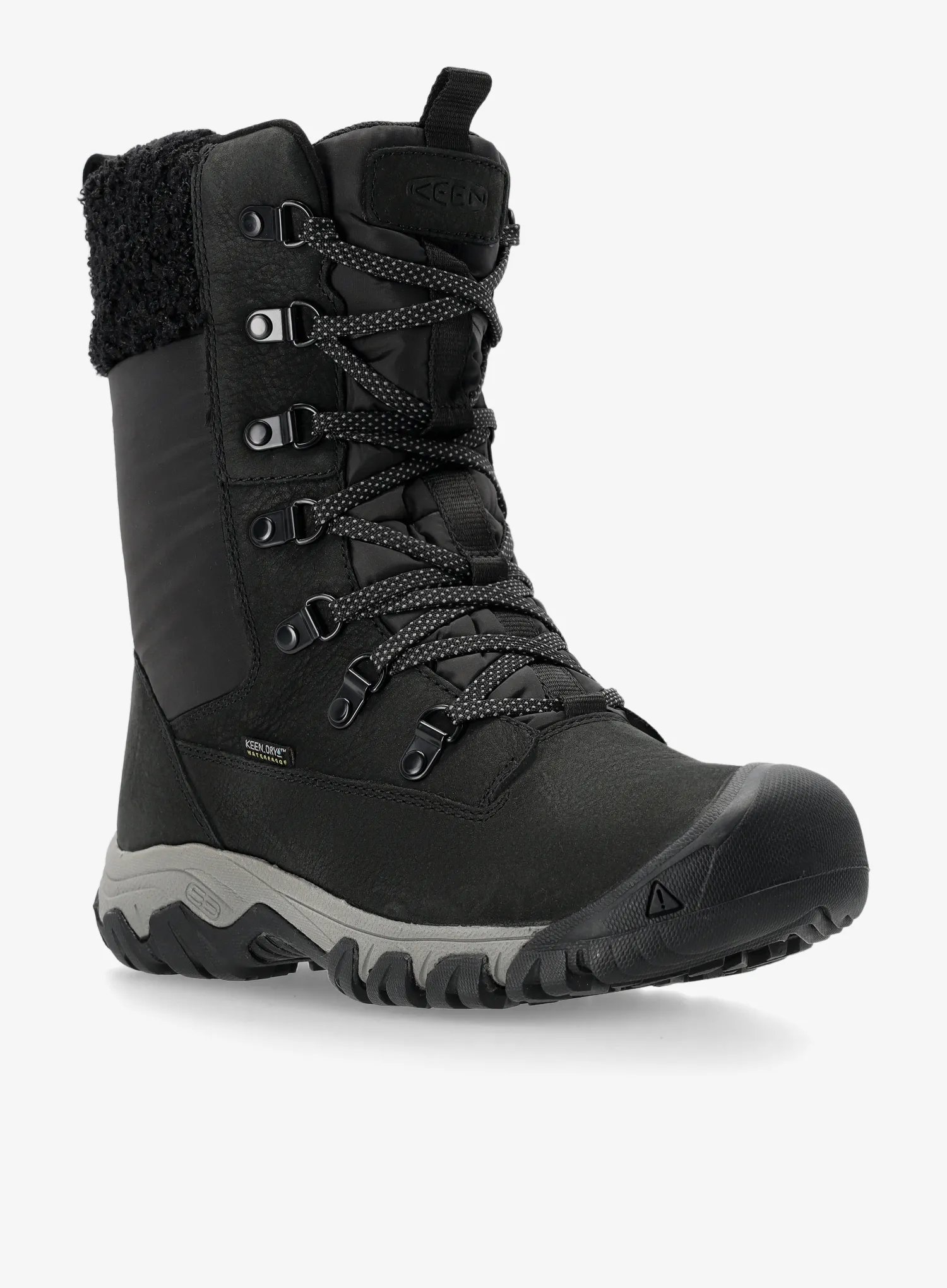 Черевики зимові жіночі Keen Greta Tall Boot WP - black/black