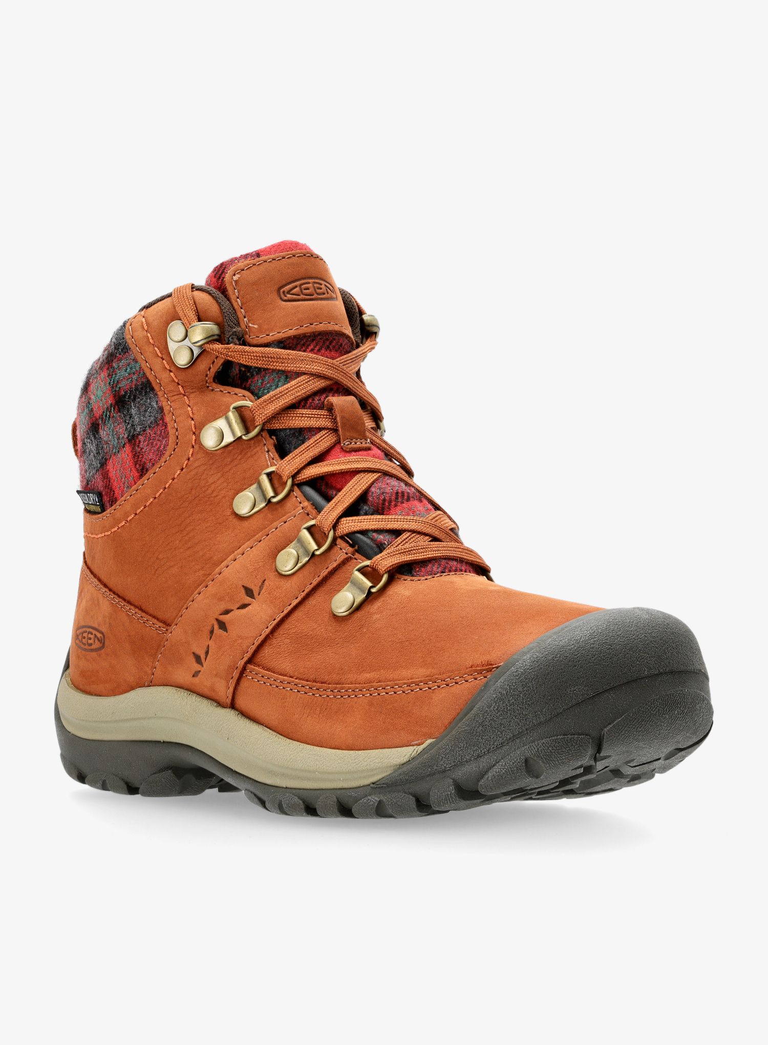 Черевики туристичні жіночі Keen Kaci III Winter Mid WP - tortoise shell/red plaid