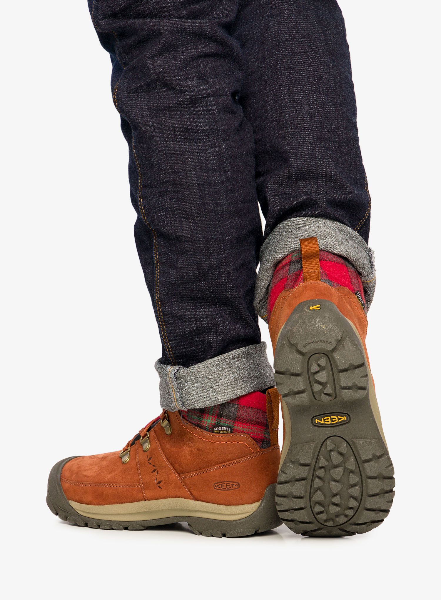 Черевики туристичні жіночі Keen Kaci III Winter Mid WP - tortoise shell/red plaid