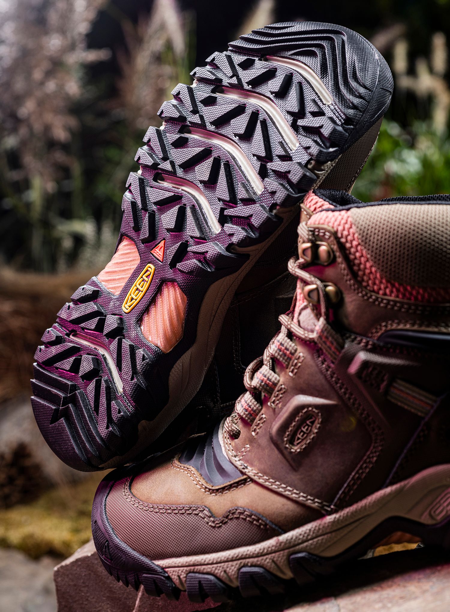 Черевики туристичні жіночі Keen Ridge Flex Mid WP - timberwolf/brick dust