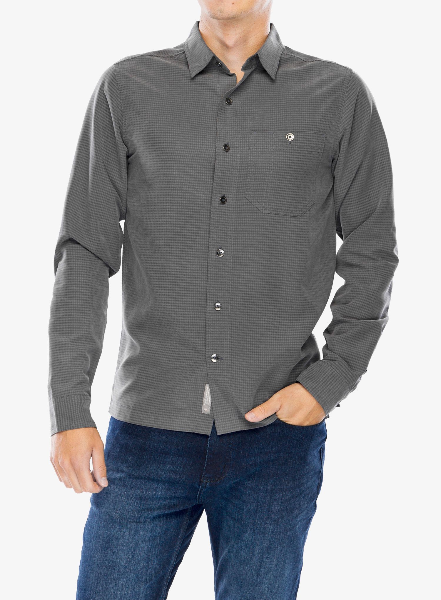 Сорочка Royal Robbins Mojave Pucker Dry LS - asphalt