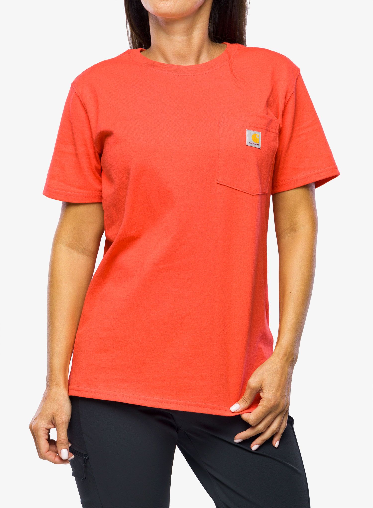 Футболка жіноча Carhartt Workwear Pocket S/S T-Shirt - bittersweet