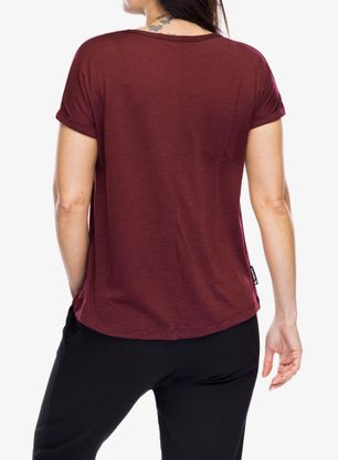 Футболка з мериноса жіноча Sensor Merino Air Traveller Tee SS - port red