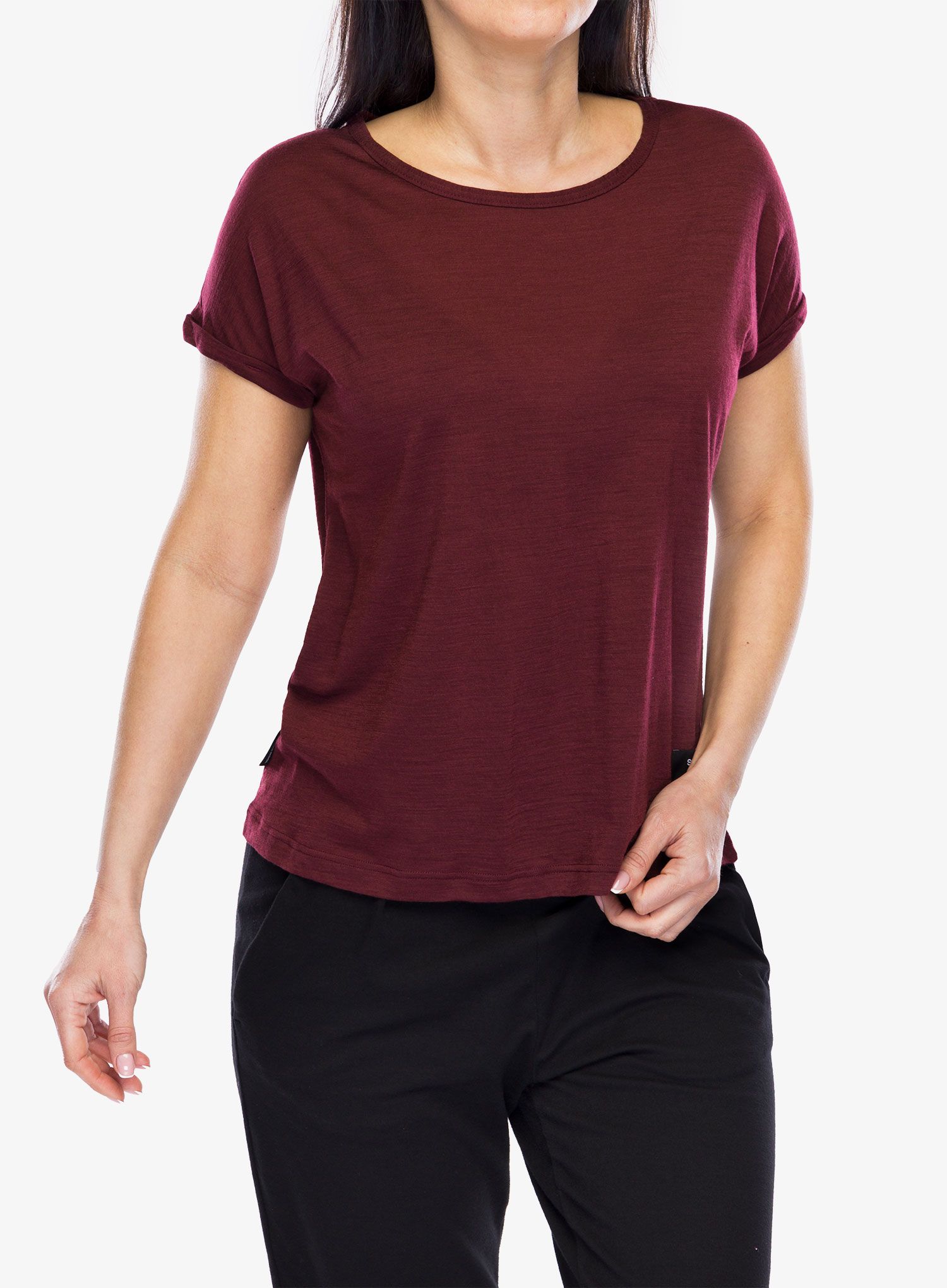 Футболка з мериноса жіноча Sensor Merino Air Traveller Tee SS - port red