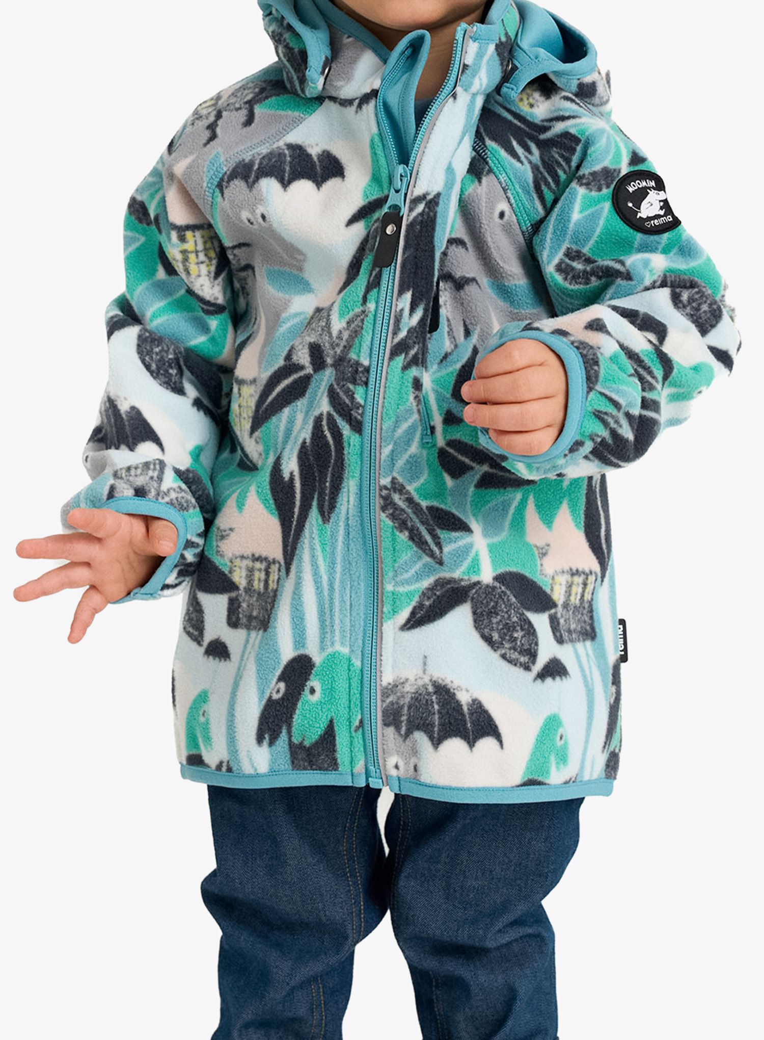 Кофта дитяча Reima Moomin Vindskydd - green aqua