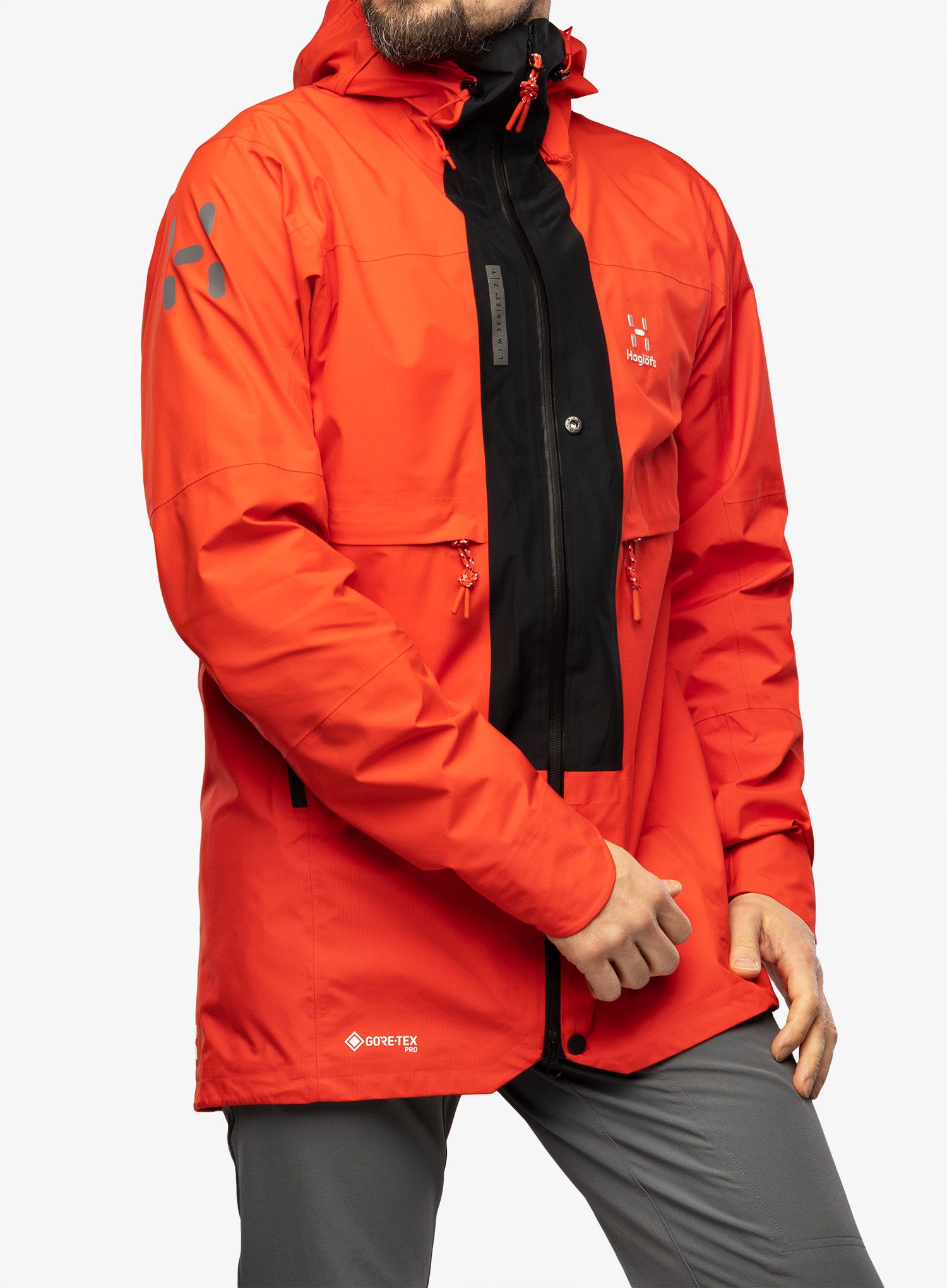 Куртка дощовик Haglofs L.I.M ZT Trek GTX Pro Jacket - zenith red/true blk