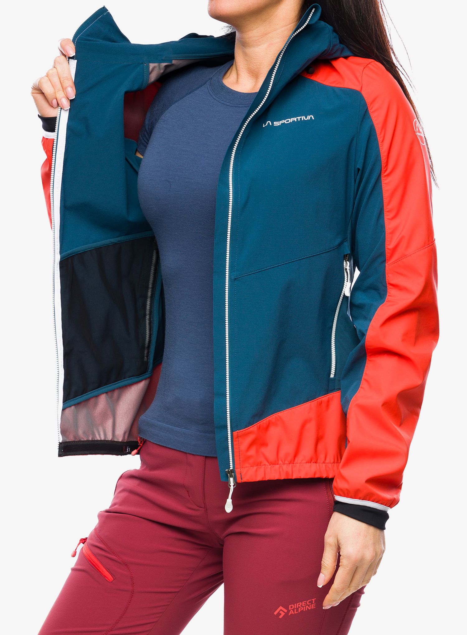 Куртка softshell жіноча La Sportiva Aequilibrium Softshell Jacket - storm blue/cherry tomato