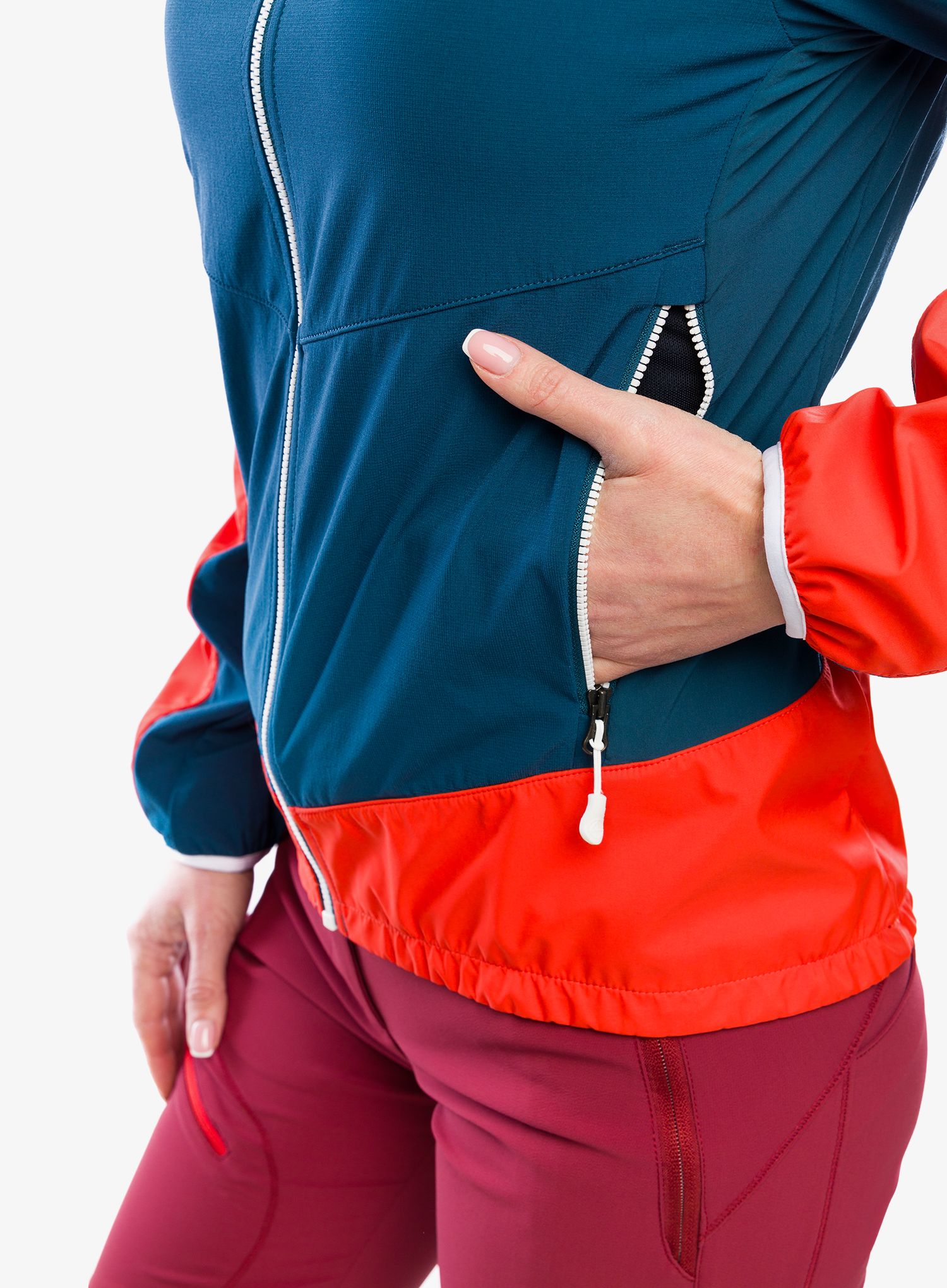 Куртка softshell жіноча La Sportiva Aequilibrium Softshell Jacket - storm blue/cherry tomato
