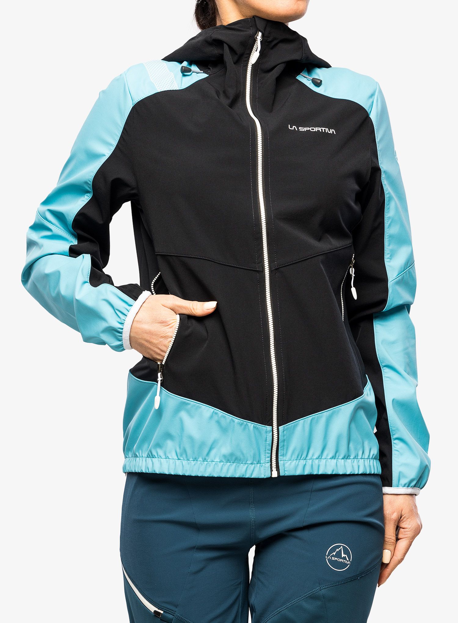 Softshell жіночий La Sportiva Aequilibrium Softshell Jacket  - black/malibu blue