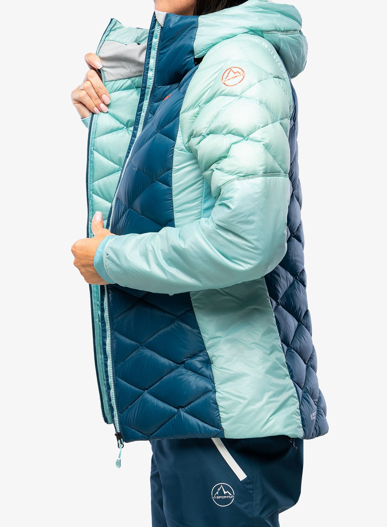 Пуховик жіноча La Sportiva Aiguille Down Jacket - storm blue/iceberg