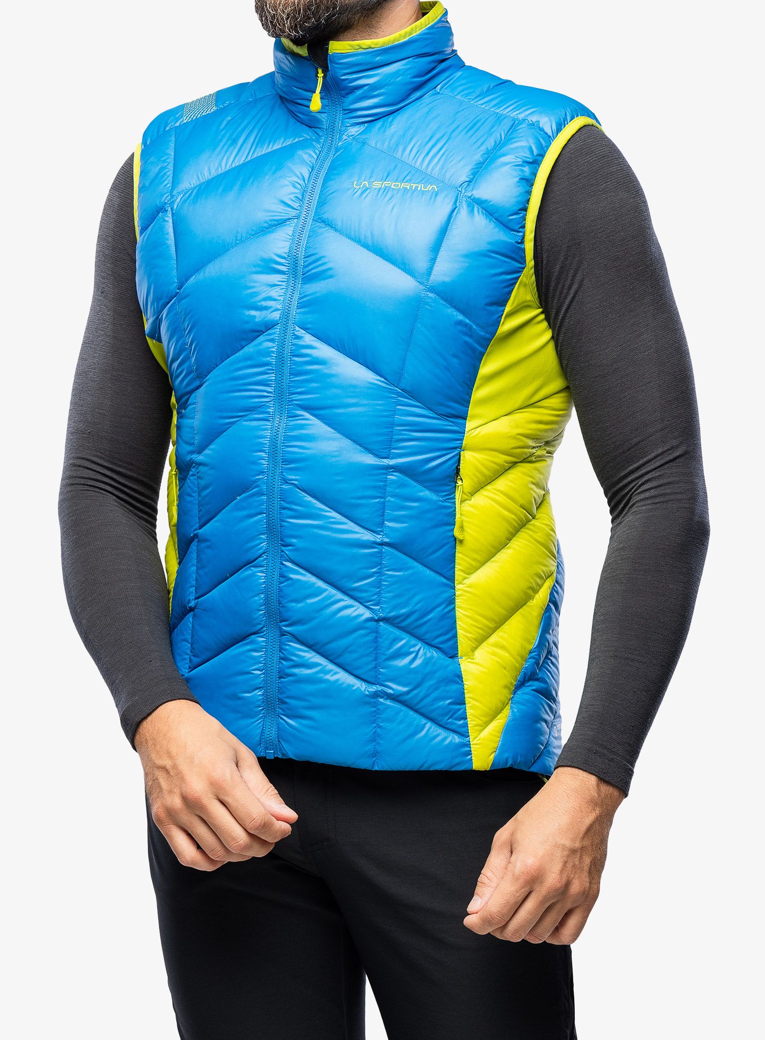 Жилет пуховий La Sportiva Aiguille Down Vest - electric blue/lime punch