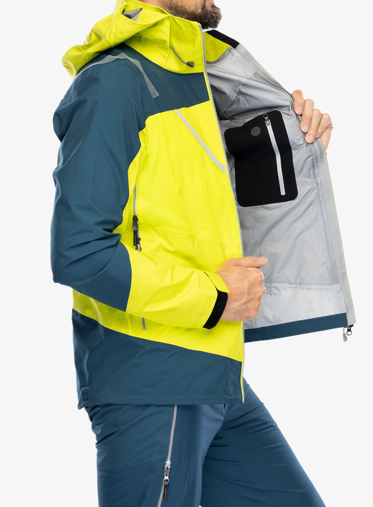 Куртка дощовик La Sportiva Alpine Guide GTX Jacket - lime punch/storm blue
