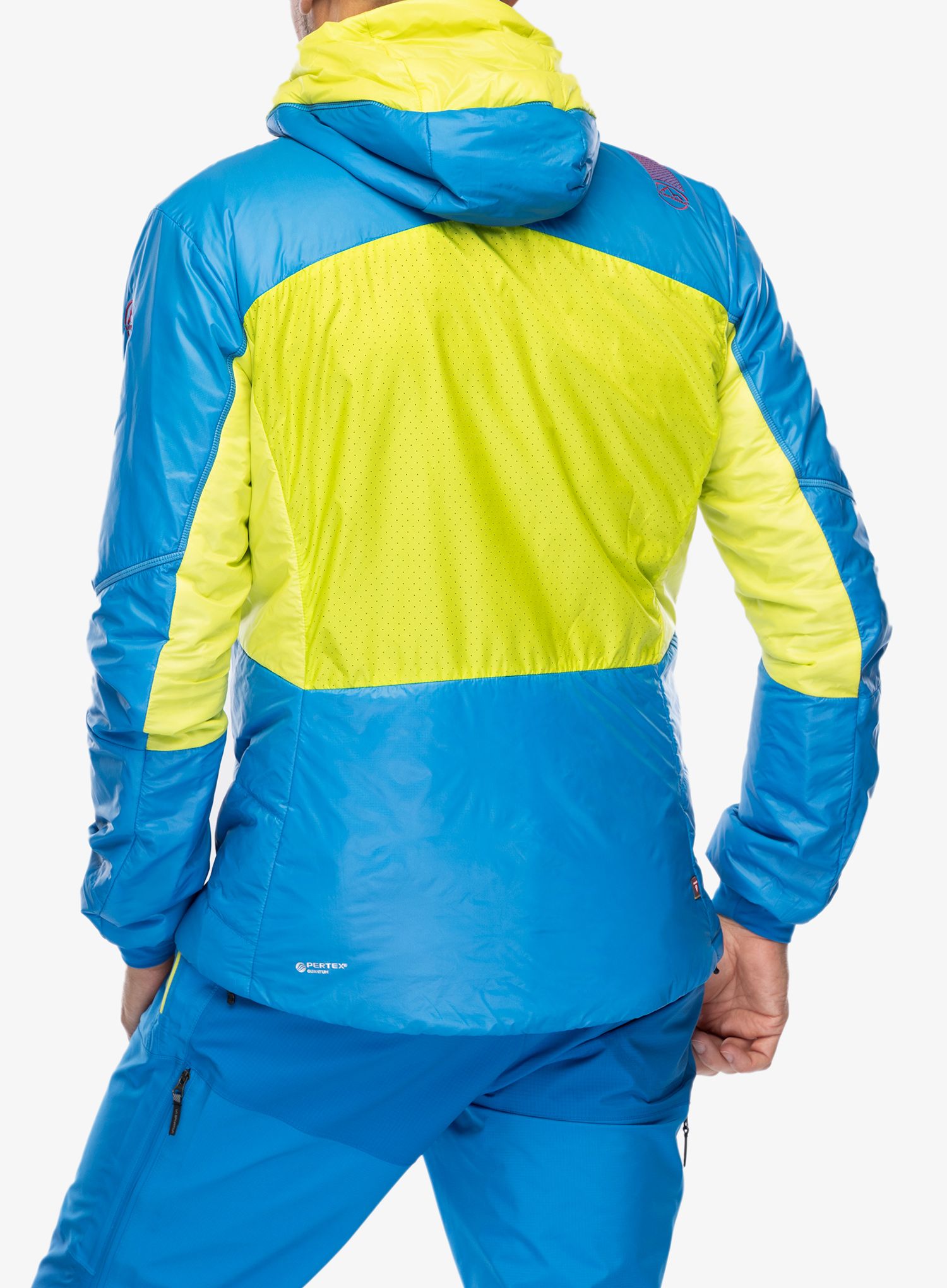 Куртка утеплена La Sportiva Alpine Guide Primaloft Hoody - lime punch/electric blue