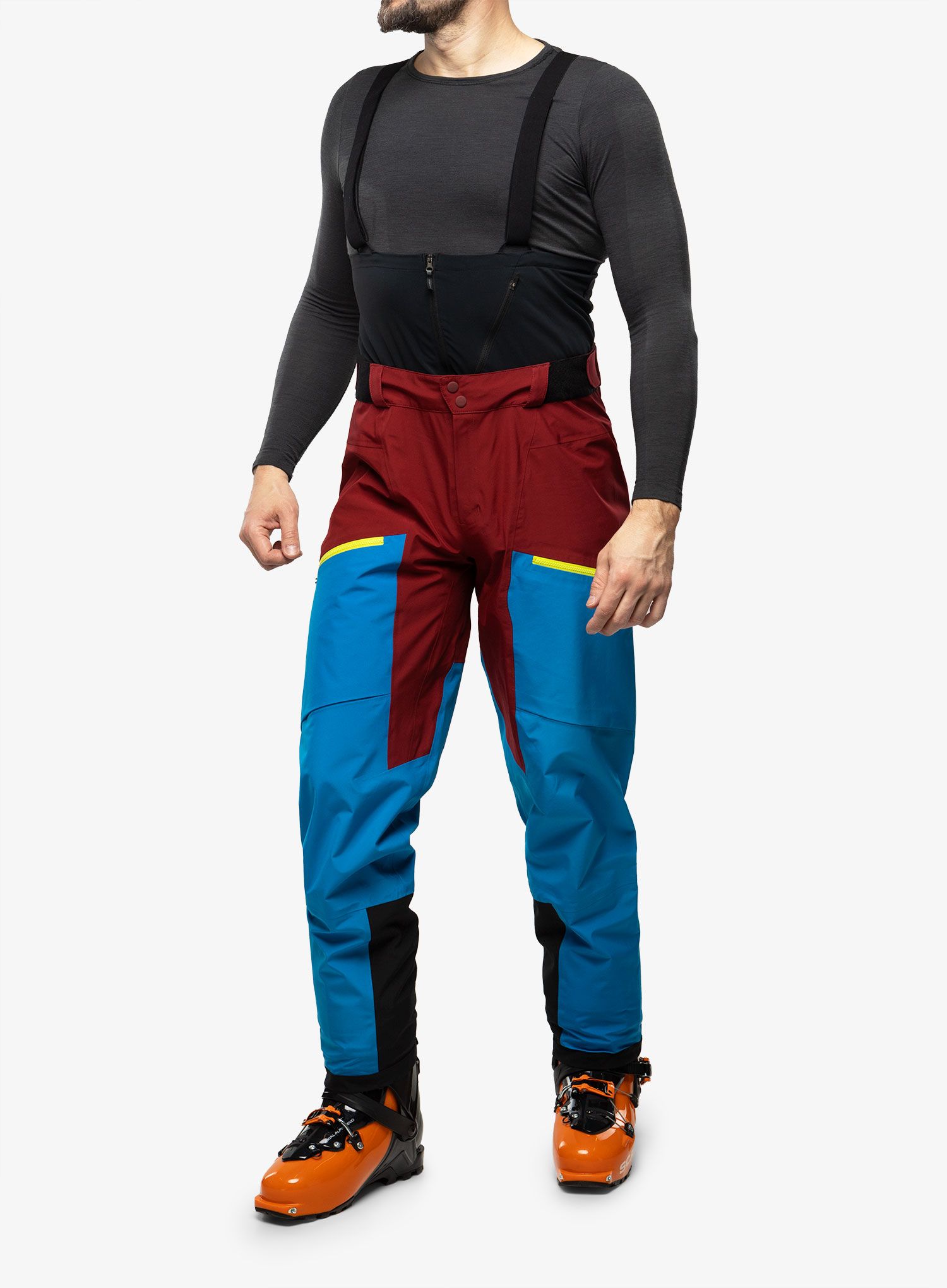 Штани лижні La Sportiva Chaser Evo Shell Bib Pant - electric blue/sangria