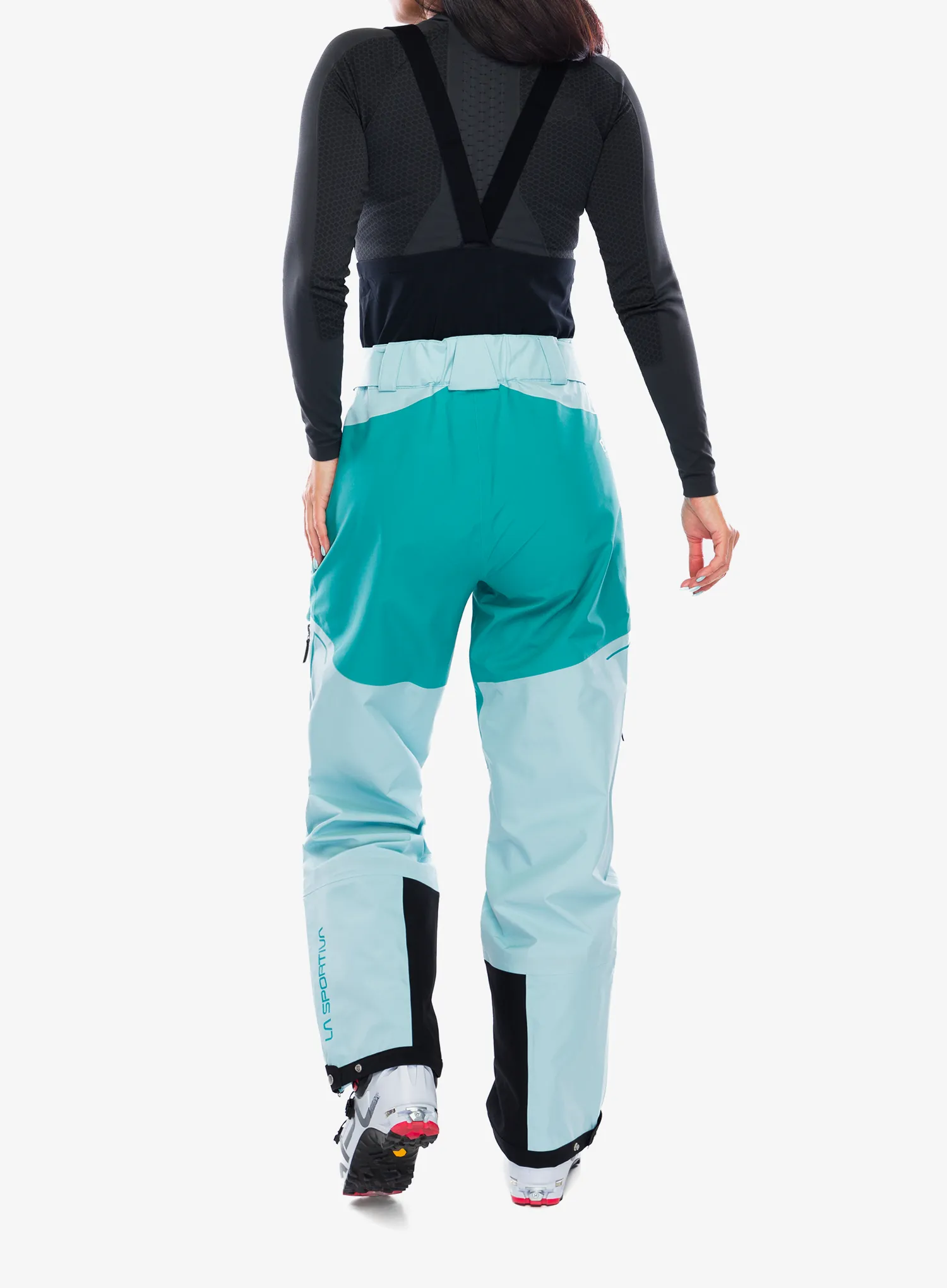 Штани лижні жіночі La Sportiva Chaser Evo Shell Bib Pant - iceberg/lagoon