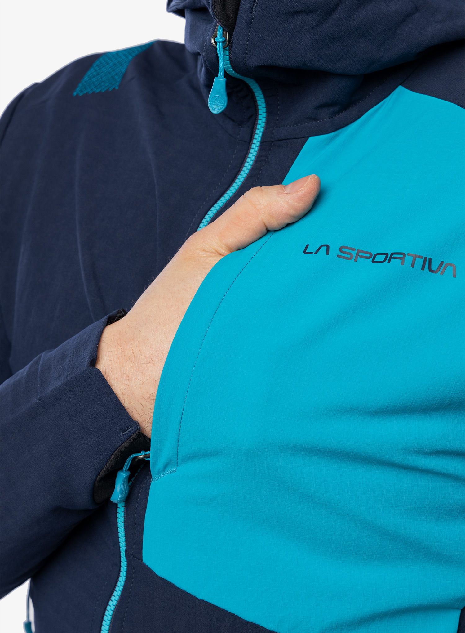 Куртка softshell La Sportiva Descender Storm Jkt - deep sea/tropic blue