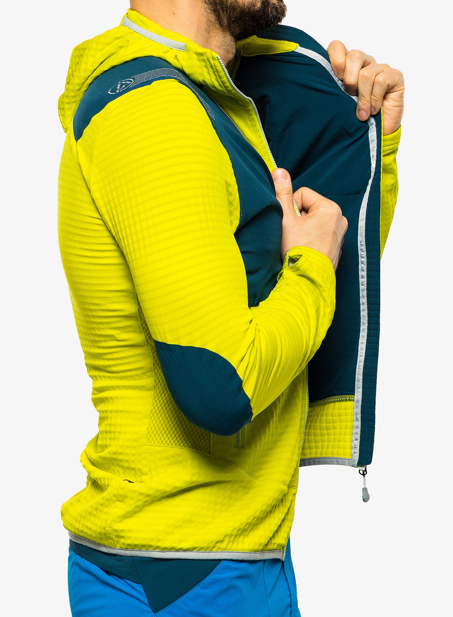 Кофта з каптуром La Sportiva Lucendro Thermal Hoody  - lime punch/storm blue