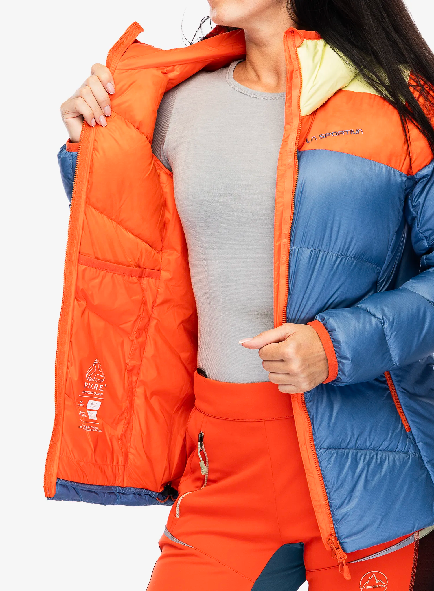 Пуховик жіноча La Sportiva Nature Down Jkt - moonlight/cherry tomato