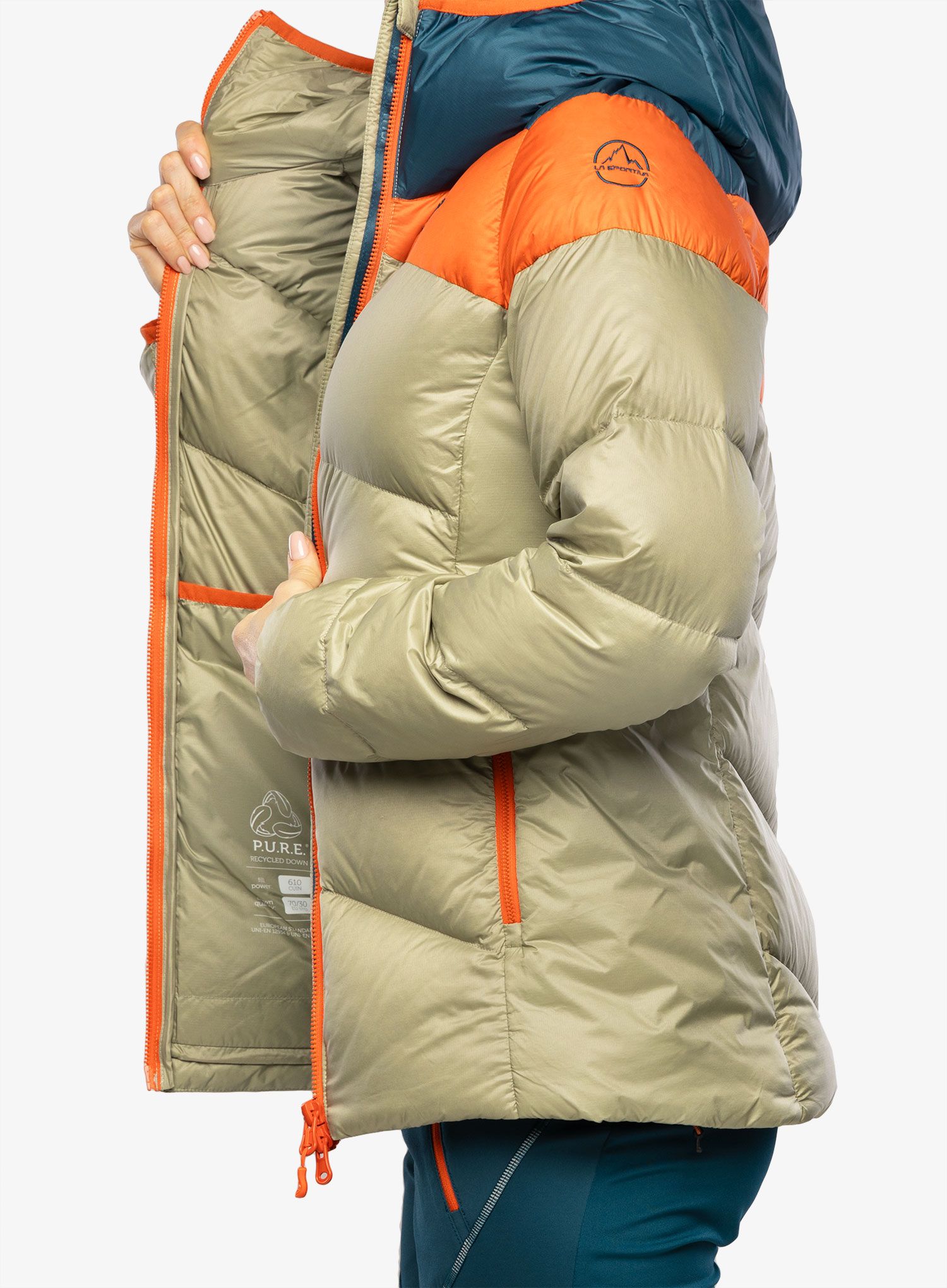 Пуховик жіноча La Sportiva Nature Down Jkt - tea/cherry tomato