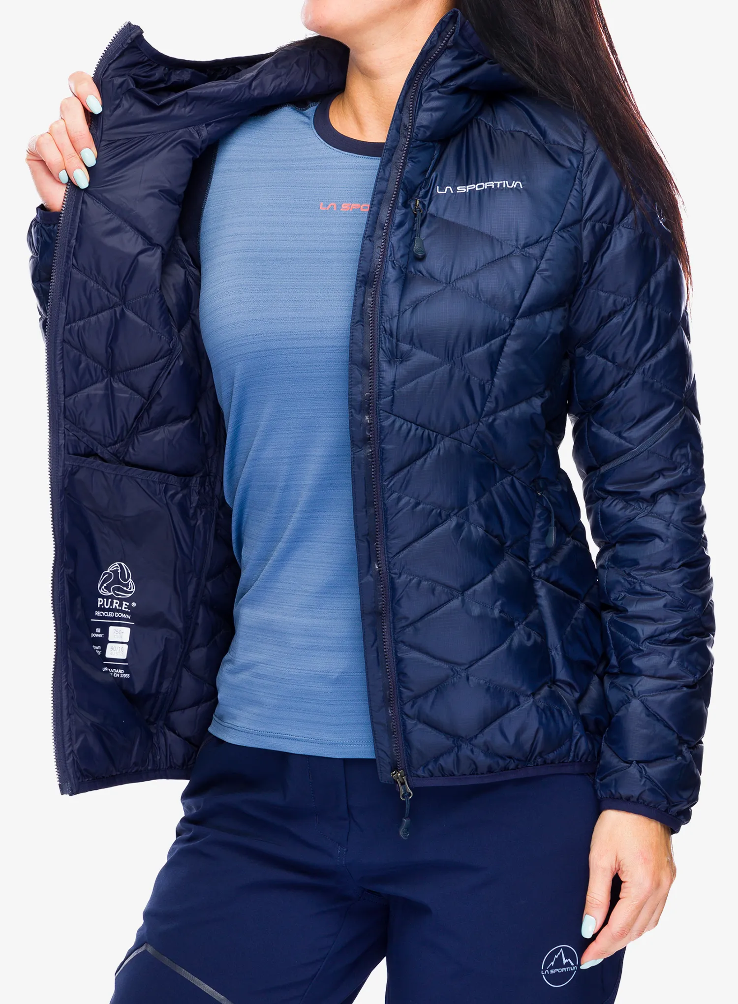 Пуховик жіноча La Sportiva Pinnacle Down Jkt - deep sea/stone blue