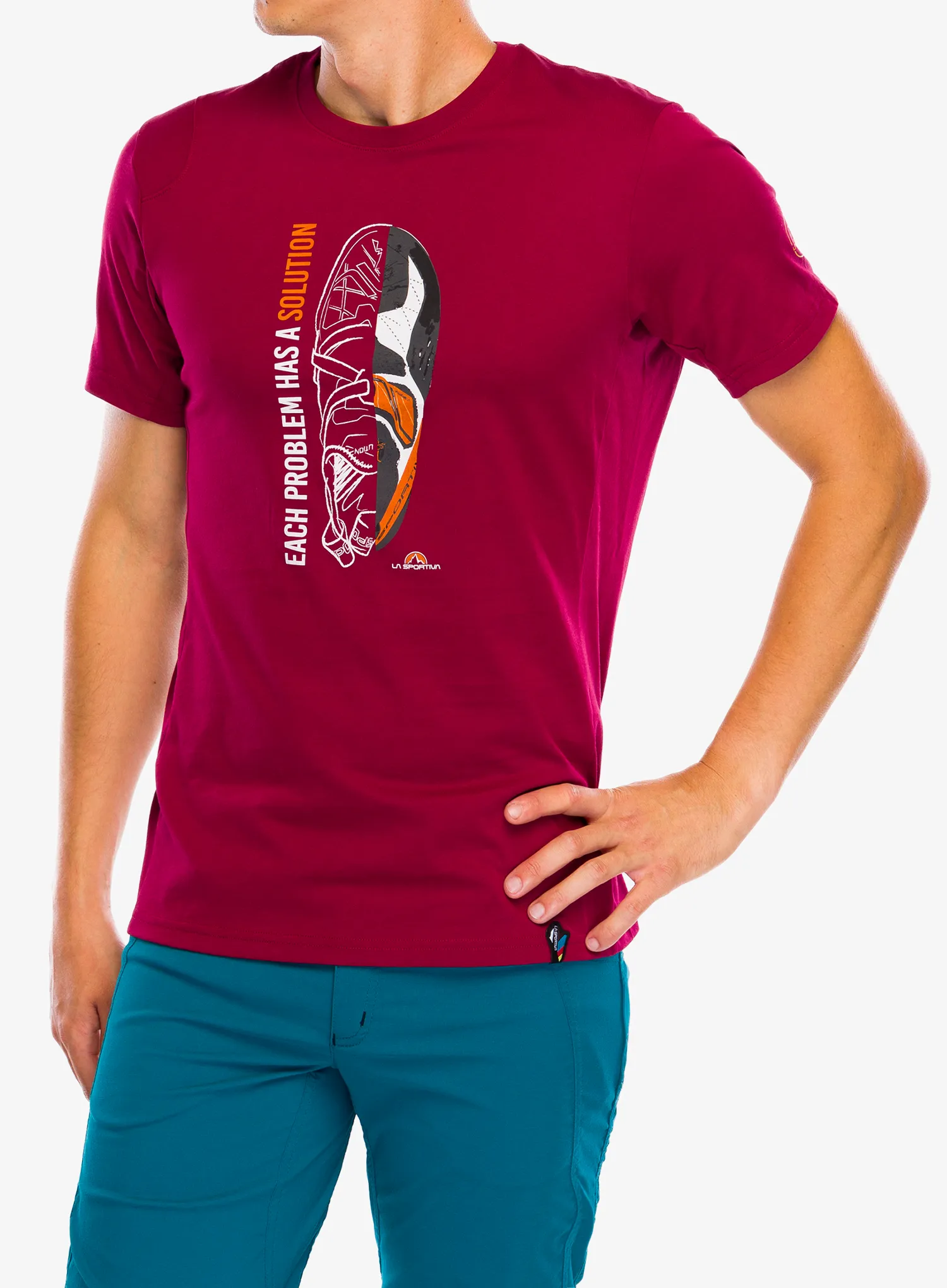 Футболка з принтом La Sportiva Solution T-Shirt - sangria
