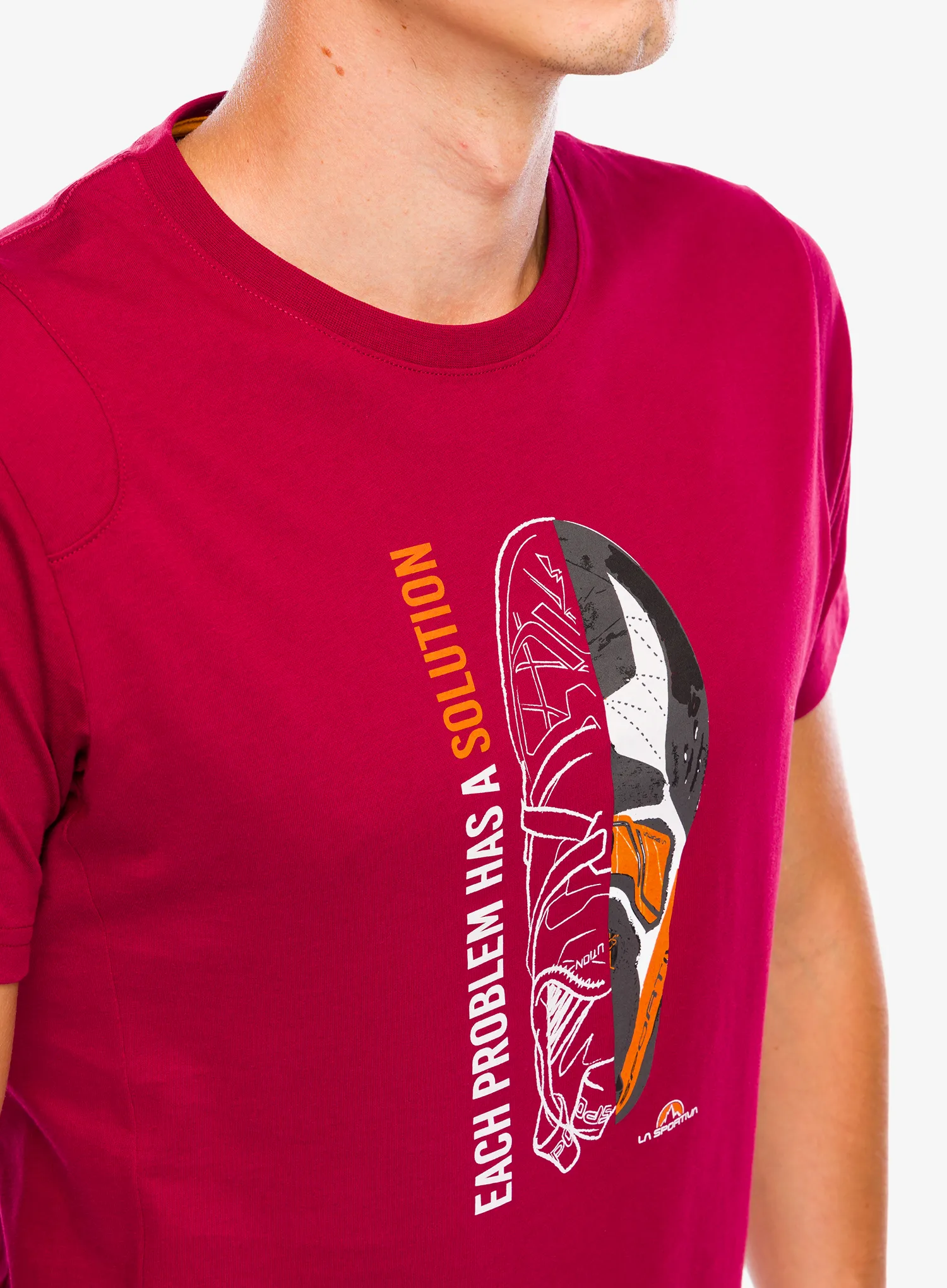 Футболка з принтом La Sportiva Solution T-Shirt - sangria